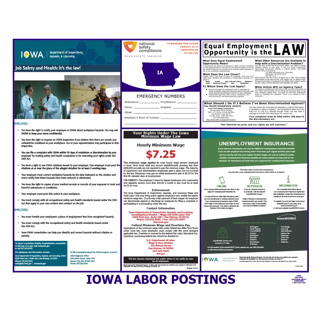 2026 Iowa State & Federal Labor Law Posters