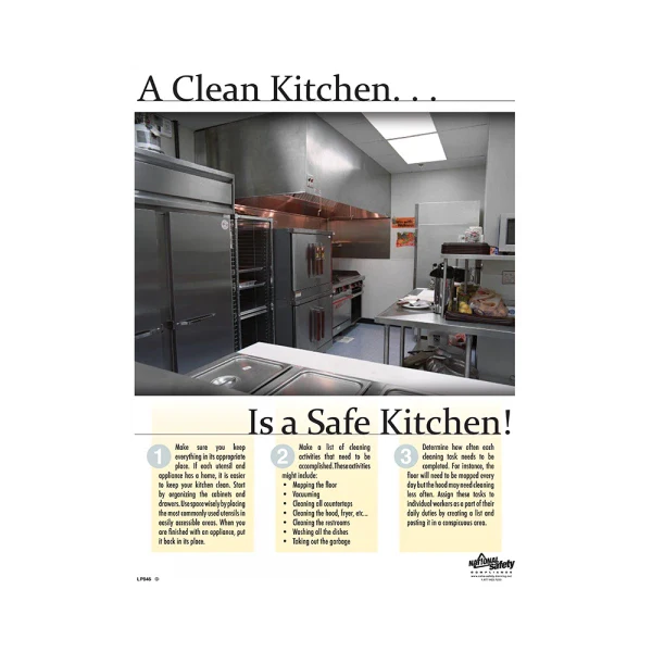 Clean Kitchen Is a Safe Kitchen Poster