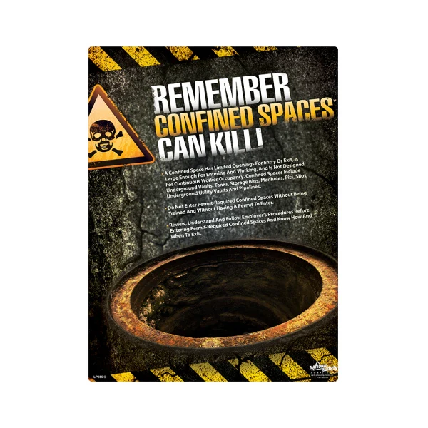 Confined Spaces Can Kill Safety Poster