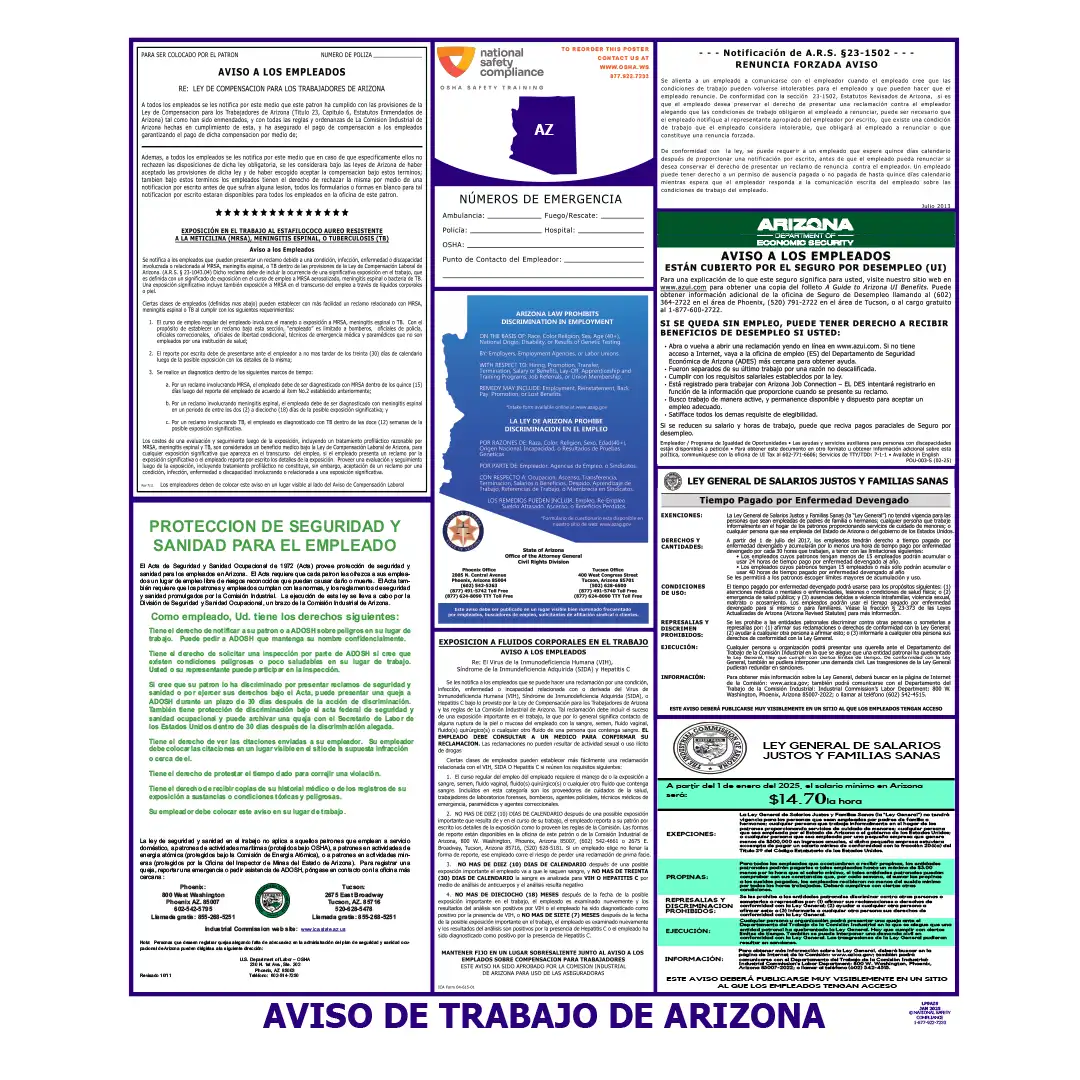 2026 Arizona State & Federal Labor Law Posters