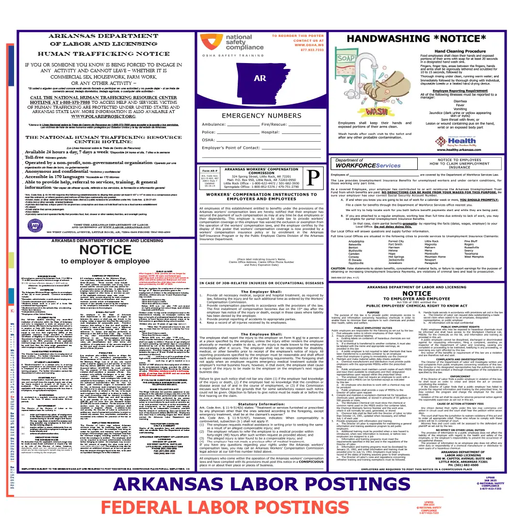 2026 Arkansas State & Federal Labor Law Posters