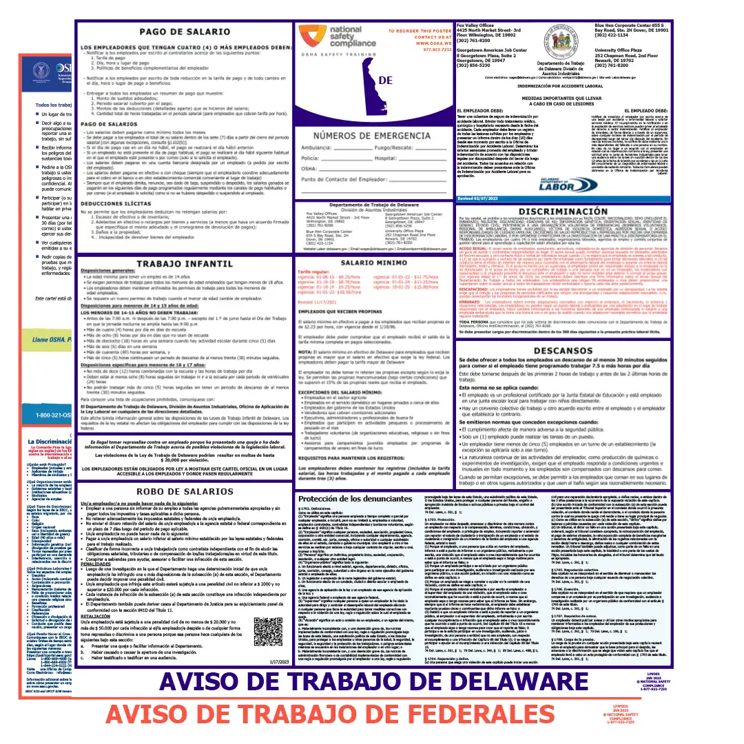 2026 Delaware State & Federal Labor Law Posters