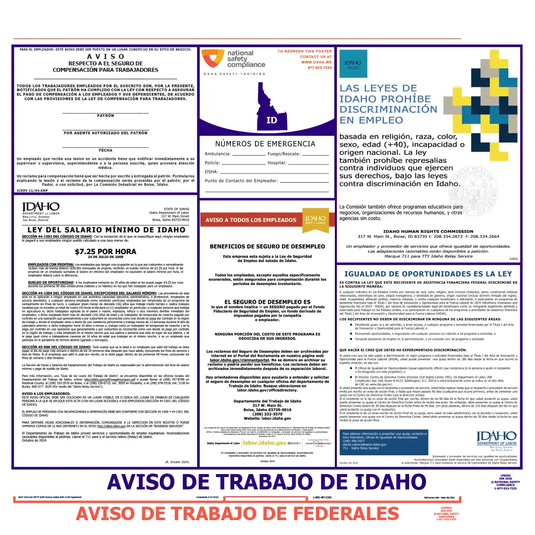 2026 Idaho State & Federal Labor Law Posters