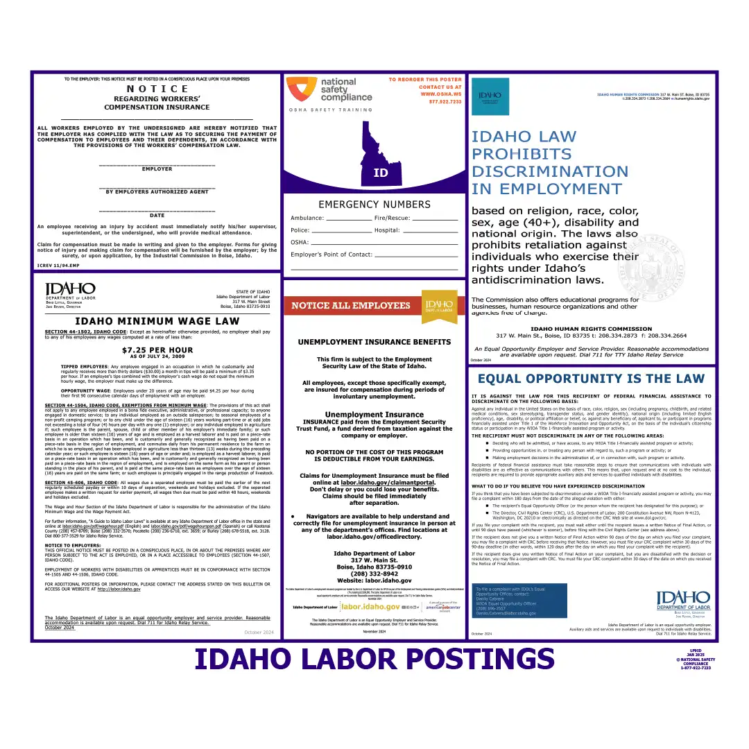 2026 Idaho State & Federal Labor Law Posters