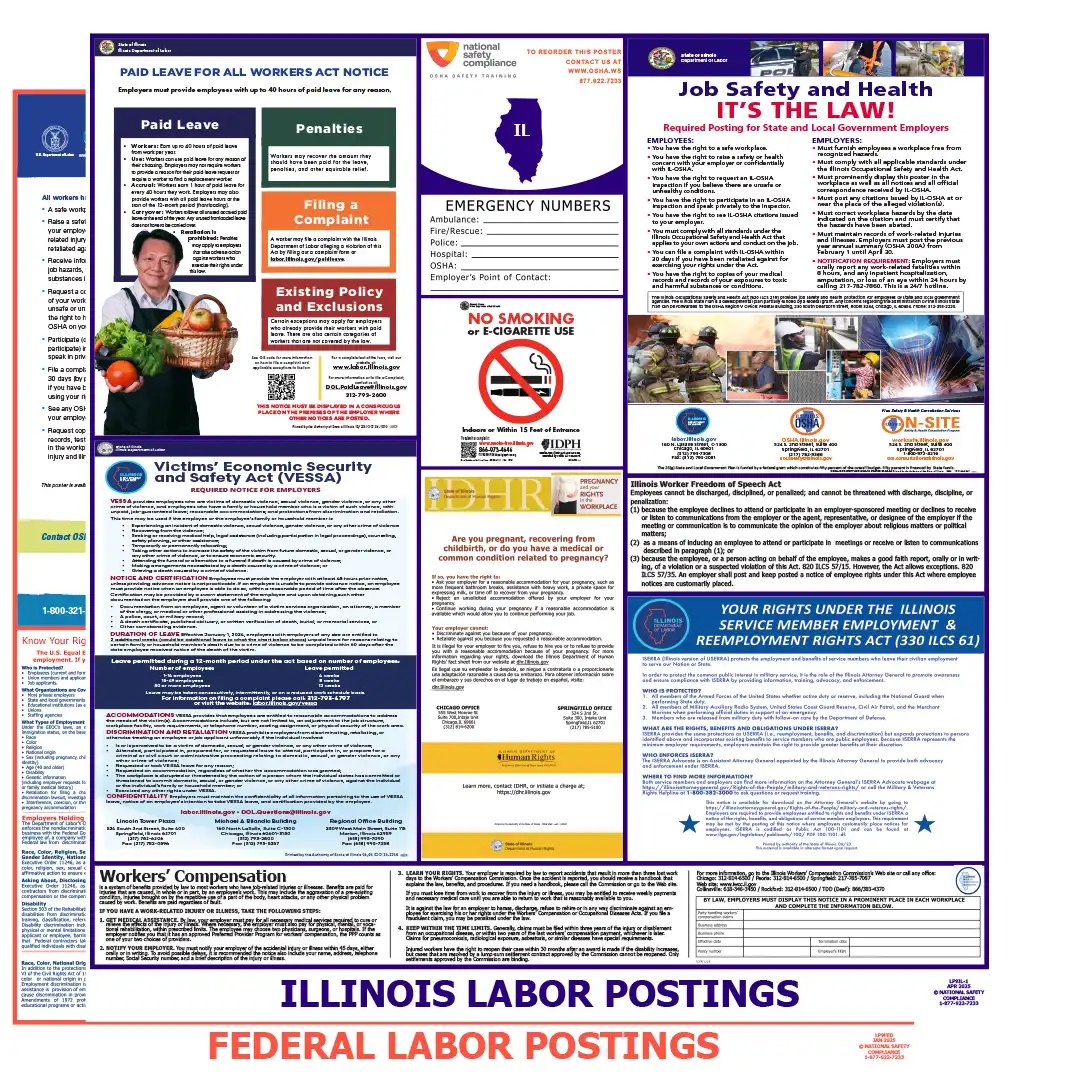 2026 Illinois State & Federal Labor Law Posters – Regs Authority