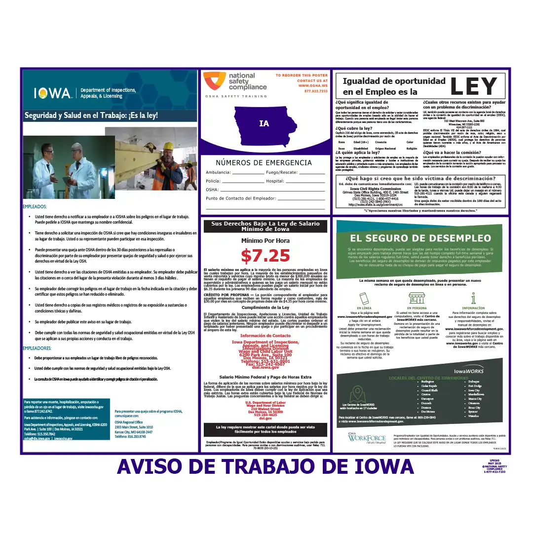 2026 Iowa State & Federal Labor Law Posters