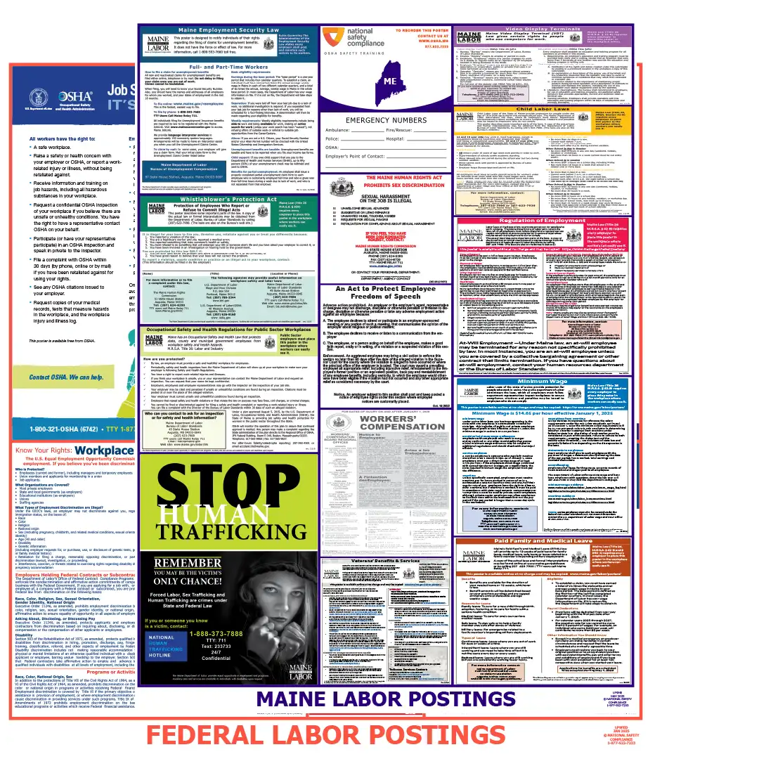2026 Maine State & Federal Labor Law Posters