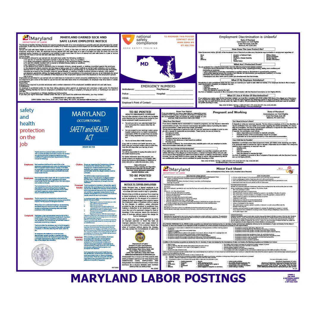 2026 Maryland State & Federal Labor Law Posters