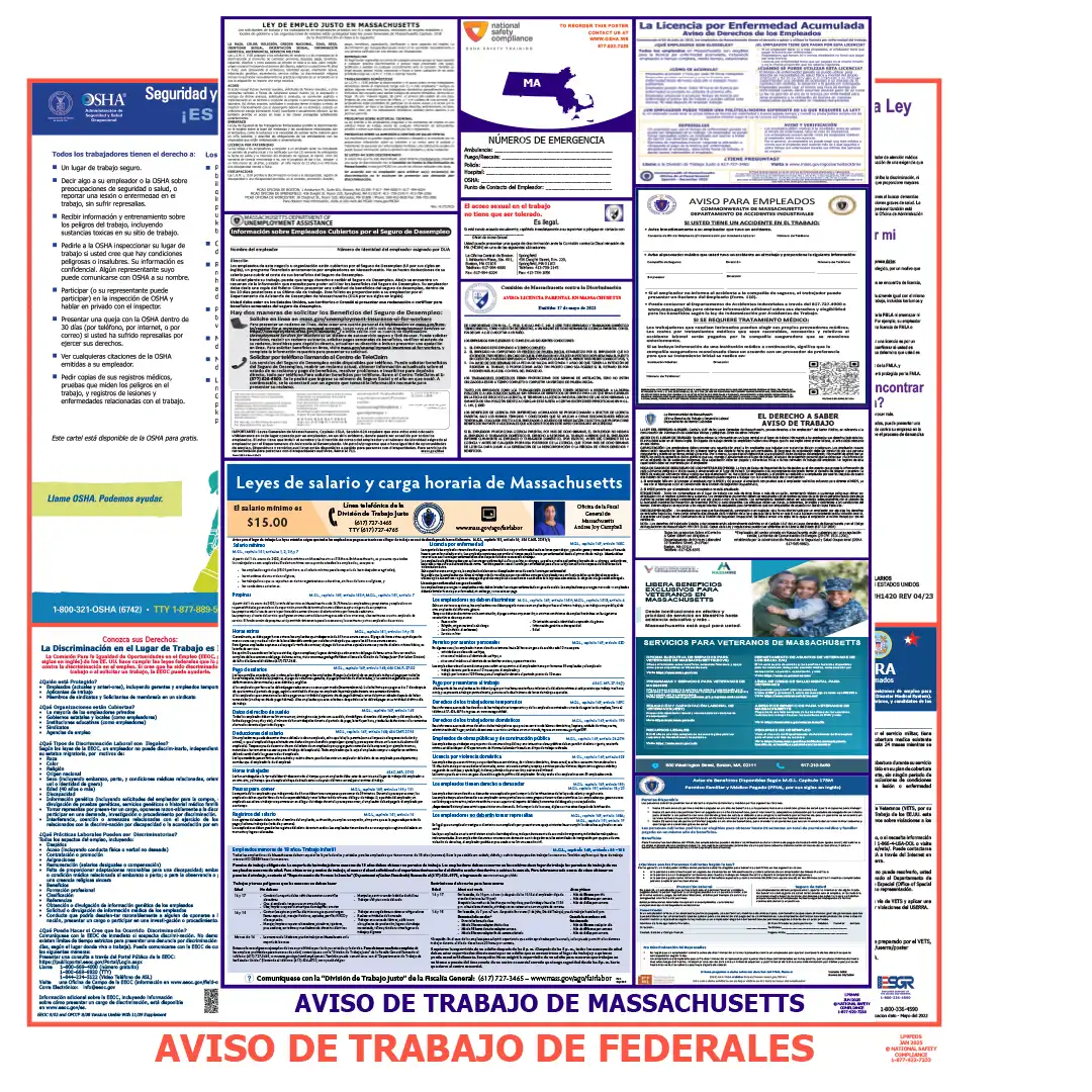2026 Massachusetts State & Federal Labor Law Posters