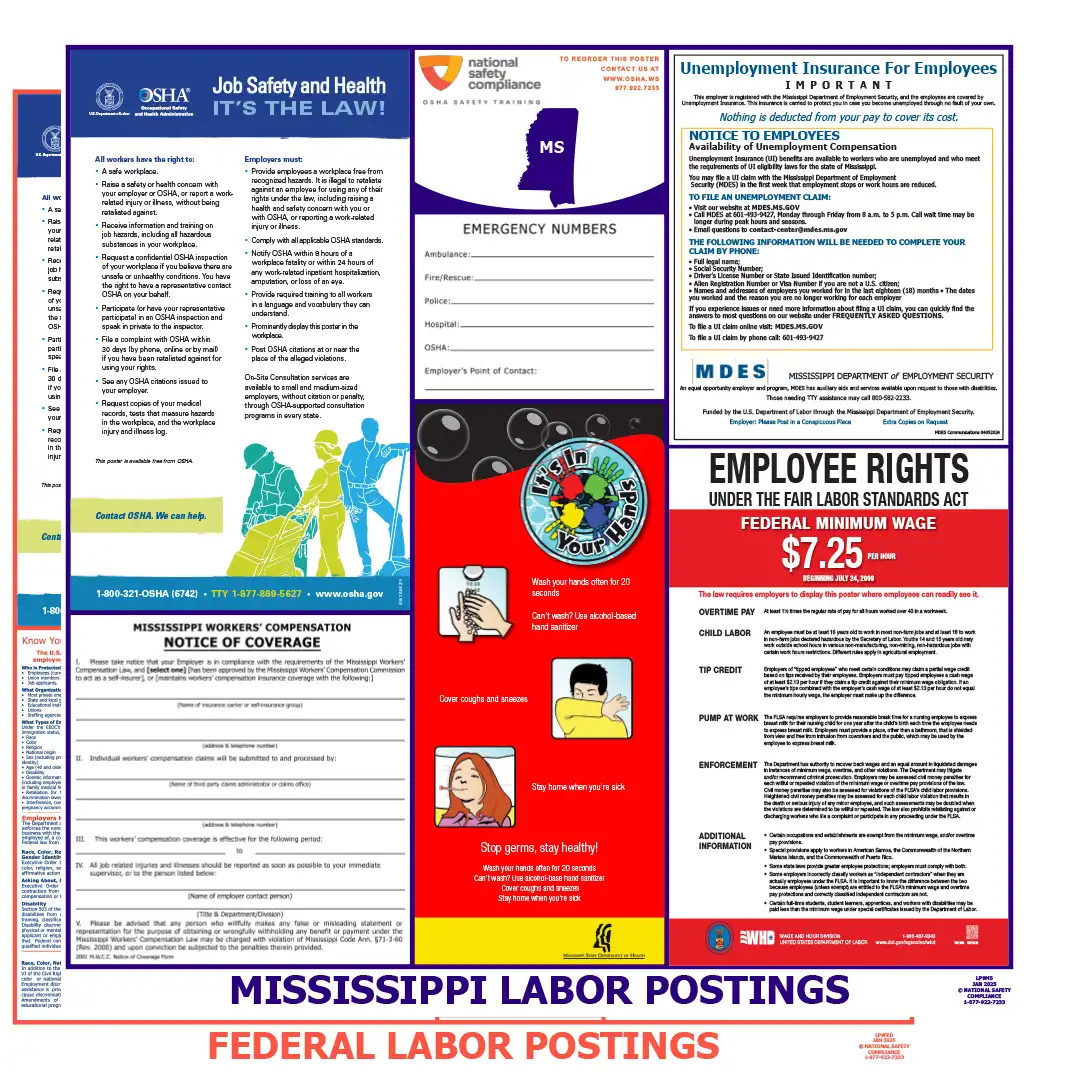 2026 Mississippi State & Federal Labor Law Posters
