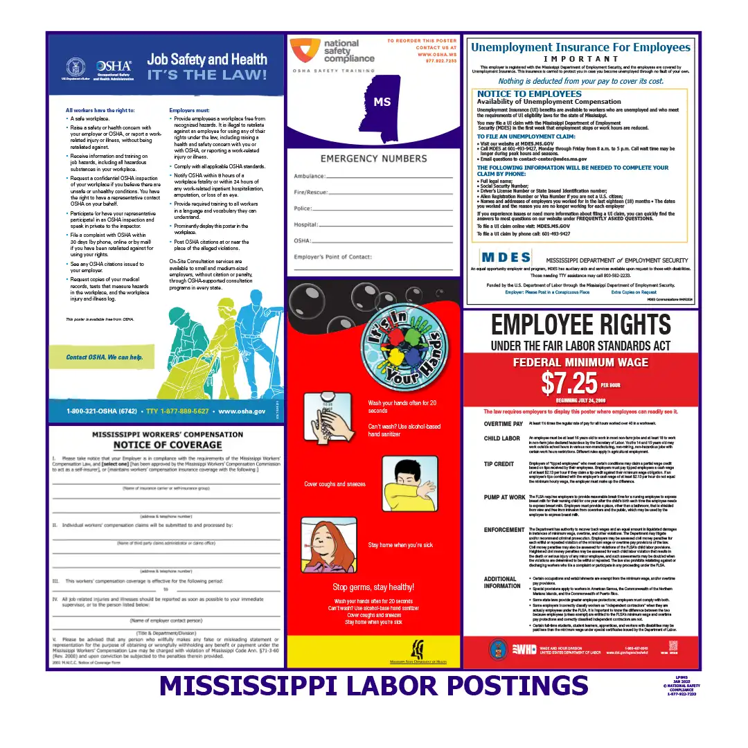 2026 Mississippi State & Federal Labor Law Posters