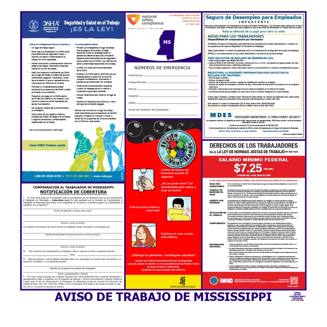 2026 Mississippi State & Federal Labor Law Posters