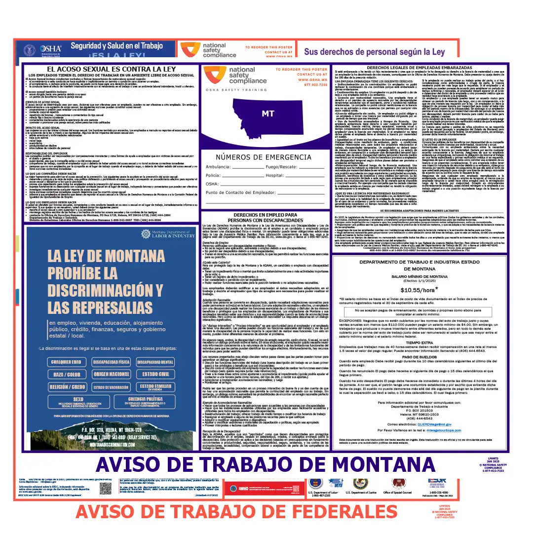 2026 Montana State & Federal Labor Law Posters