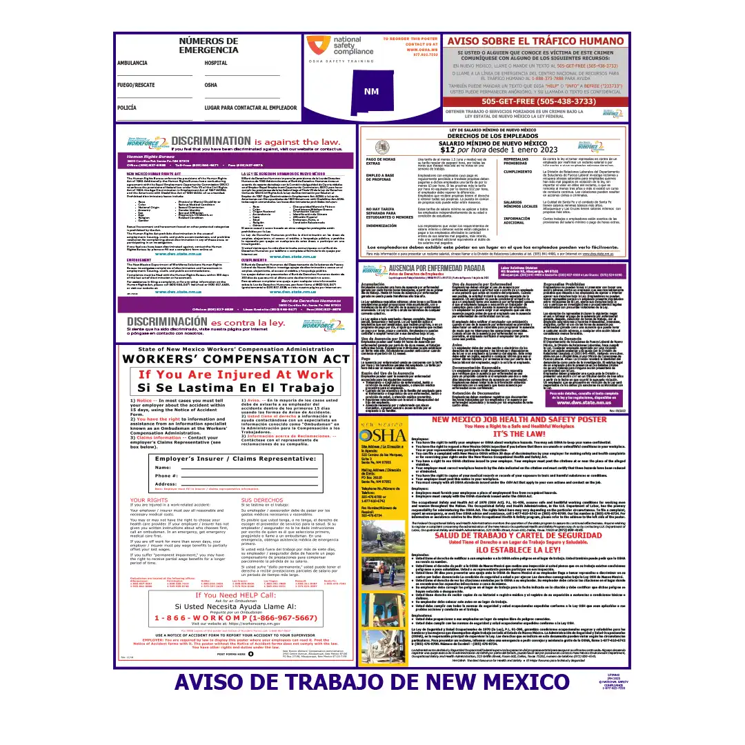 2026 New Mexico State & Federal Labor Law Posters