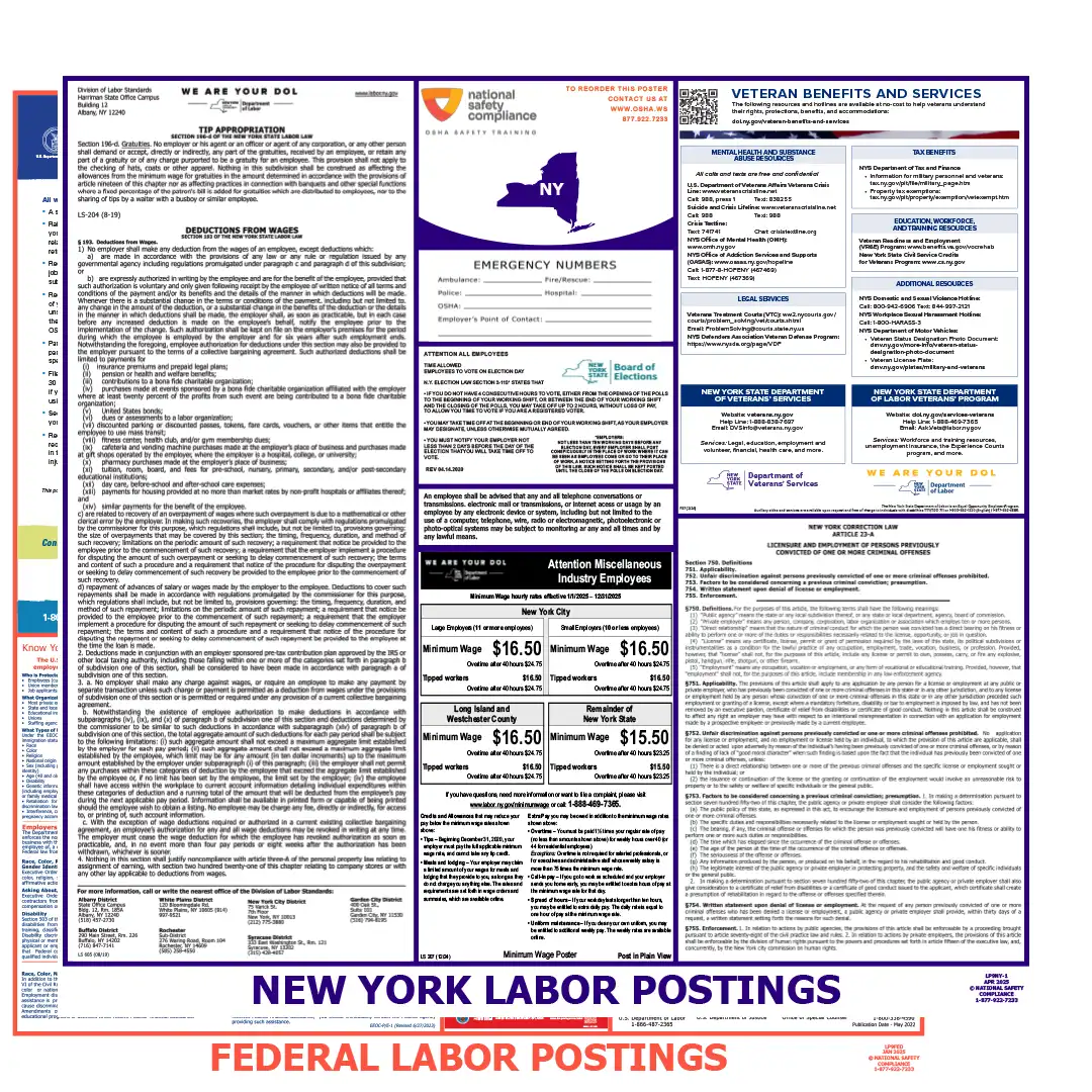 2026 New York State & Federal Labor Law Posters