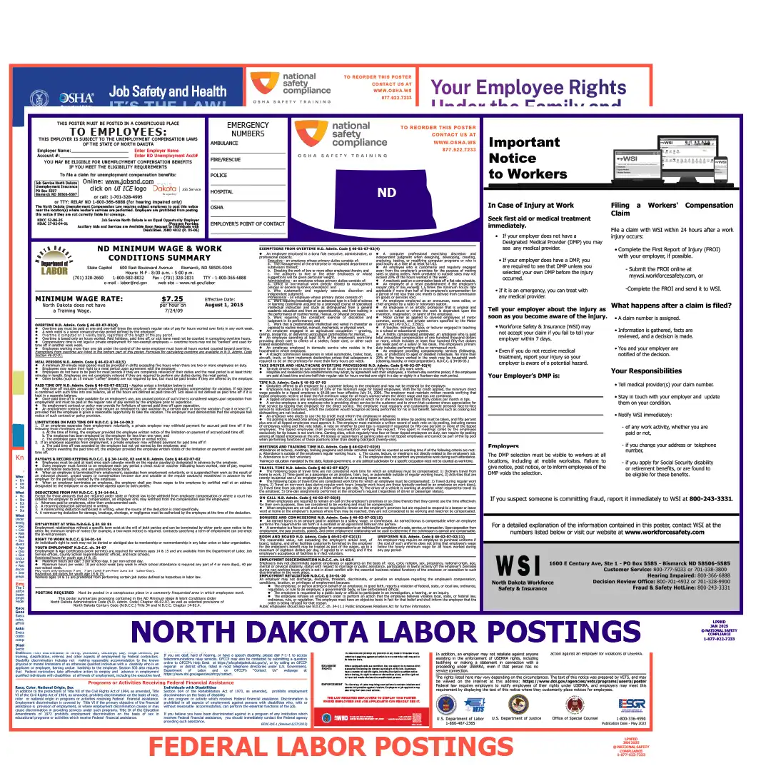 2026 North Dakota State & Federal Labor Law Posters