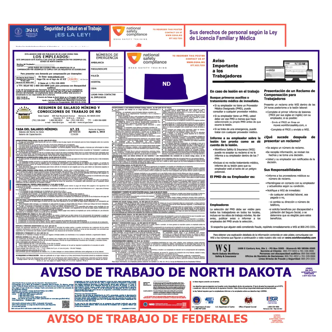 2026 North Dakota State & Federal Labor Law Posters