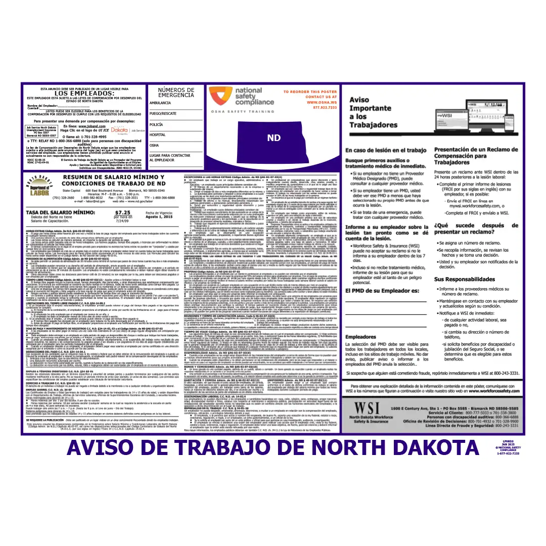 2026 North Dakota State & Federal Labor Law Posters