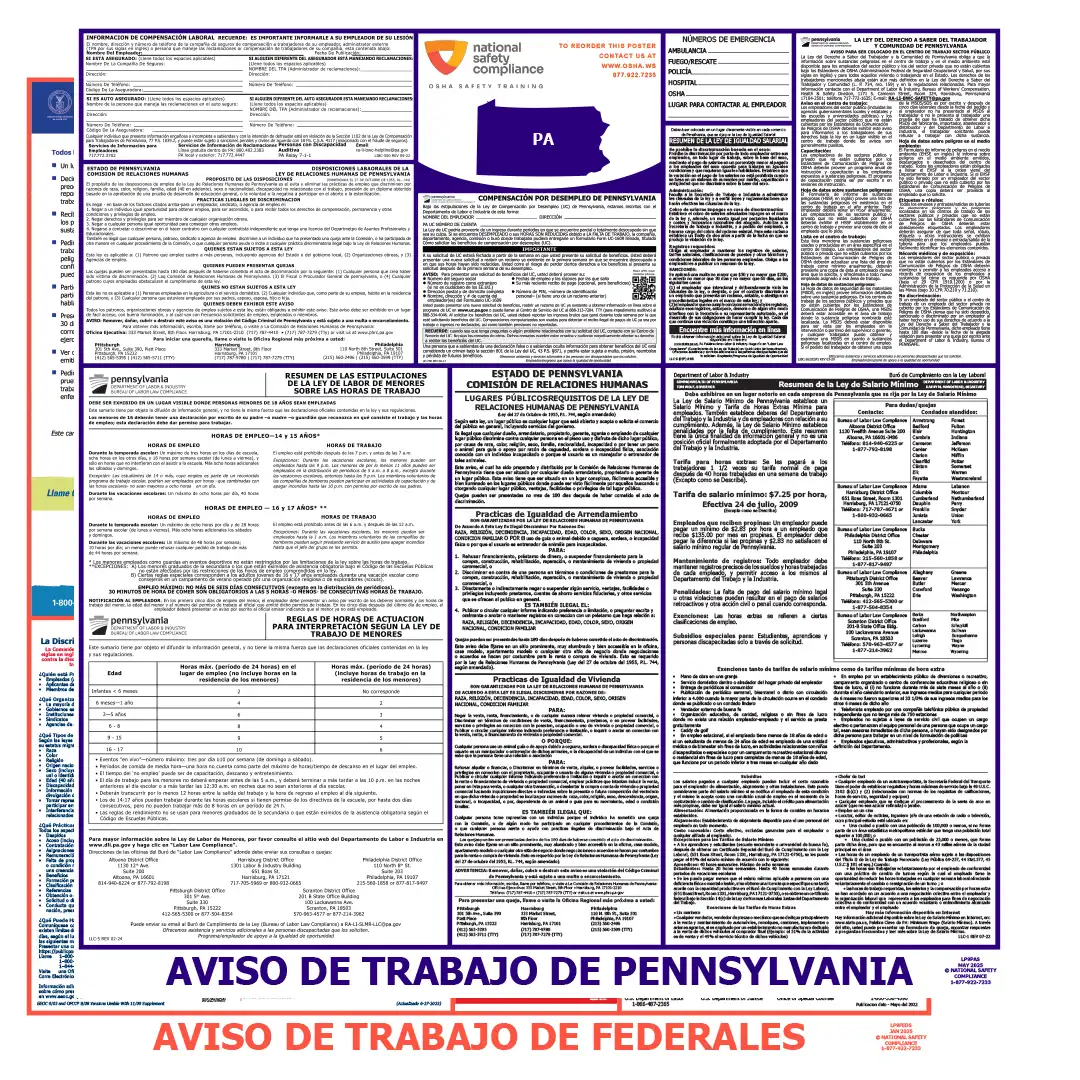 2026 Pennsylvania State & Federal Labor Law Posters