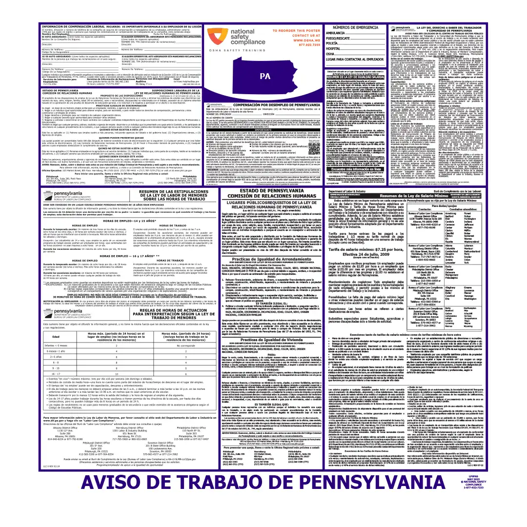 2026 Pennsylvania State & Federal Labor Law Posters