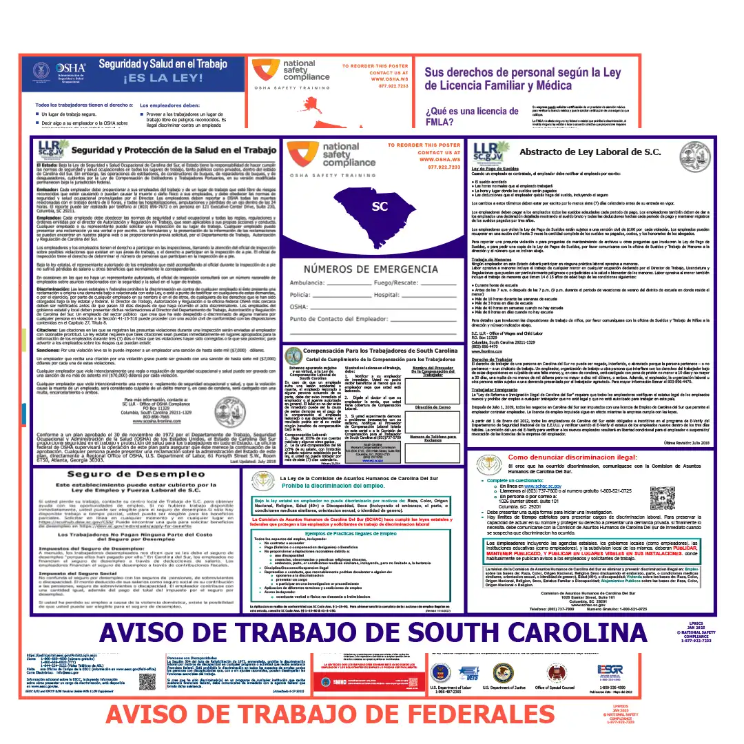 2026 South Carolina State & Federal Labor Law Posters