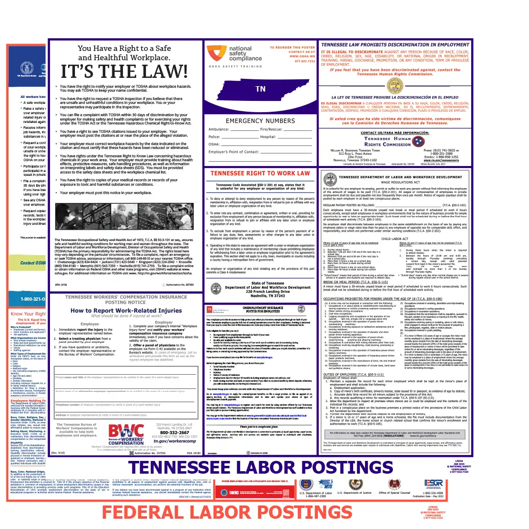 2026 Tennessee State & Federal Labor Law Posters