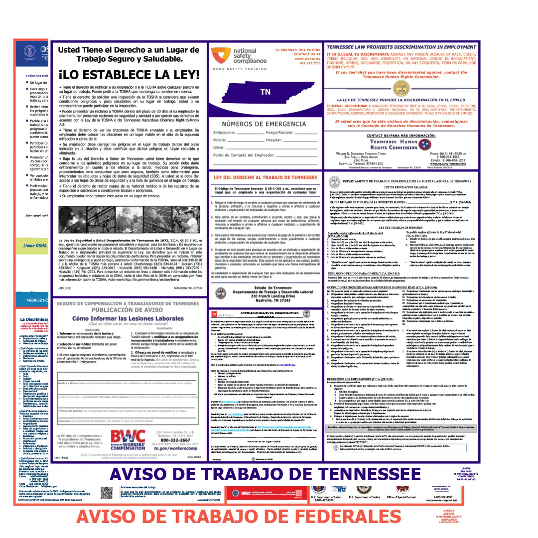 2026 Tennessee State & Federal Labor Law Posters