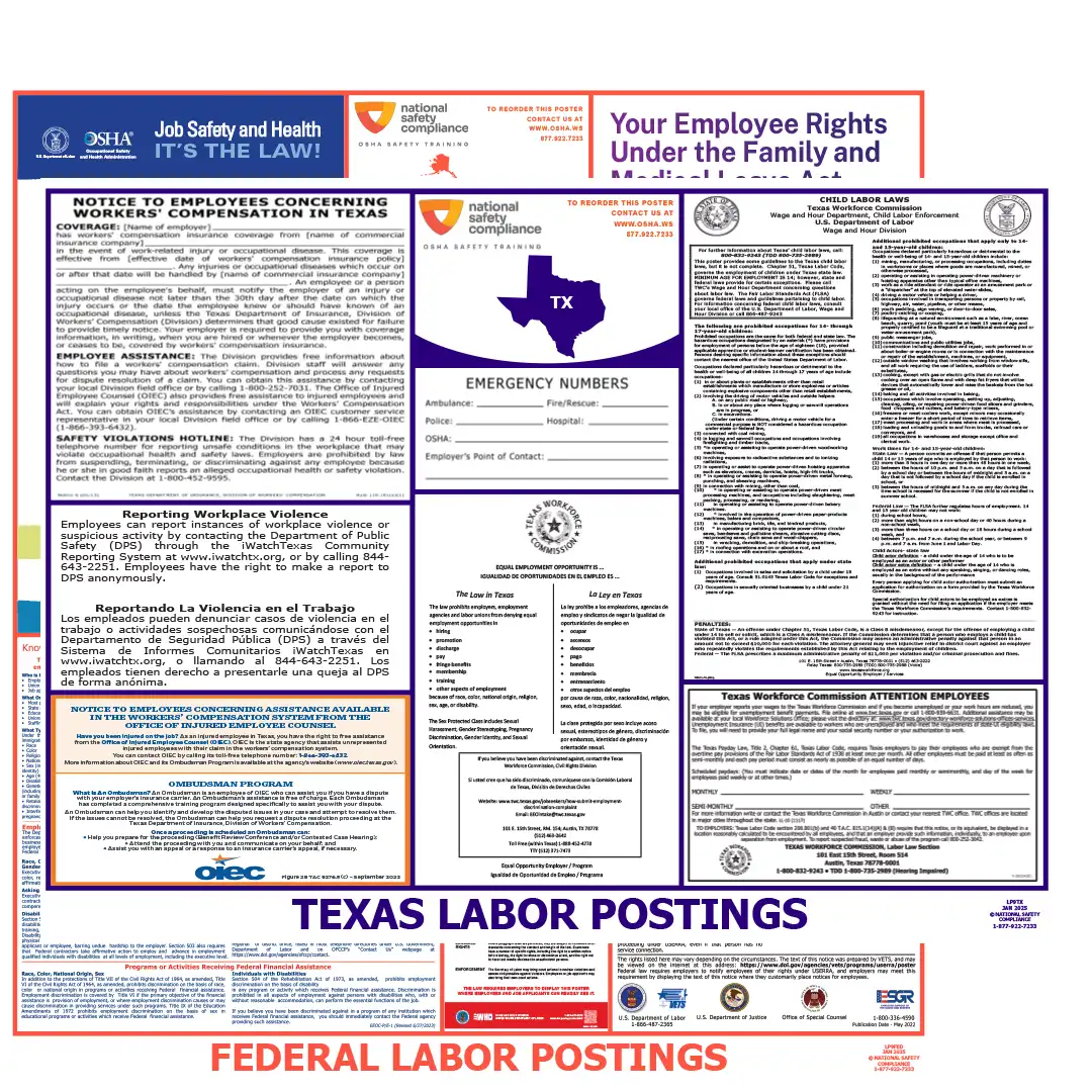 2026 Texas State & Federal Labor Law Posters