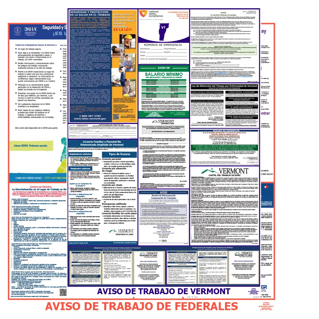 2026 Vermont State & Federal Labor Law Posters