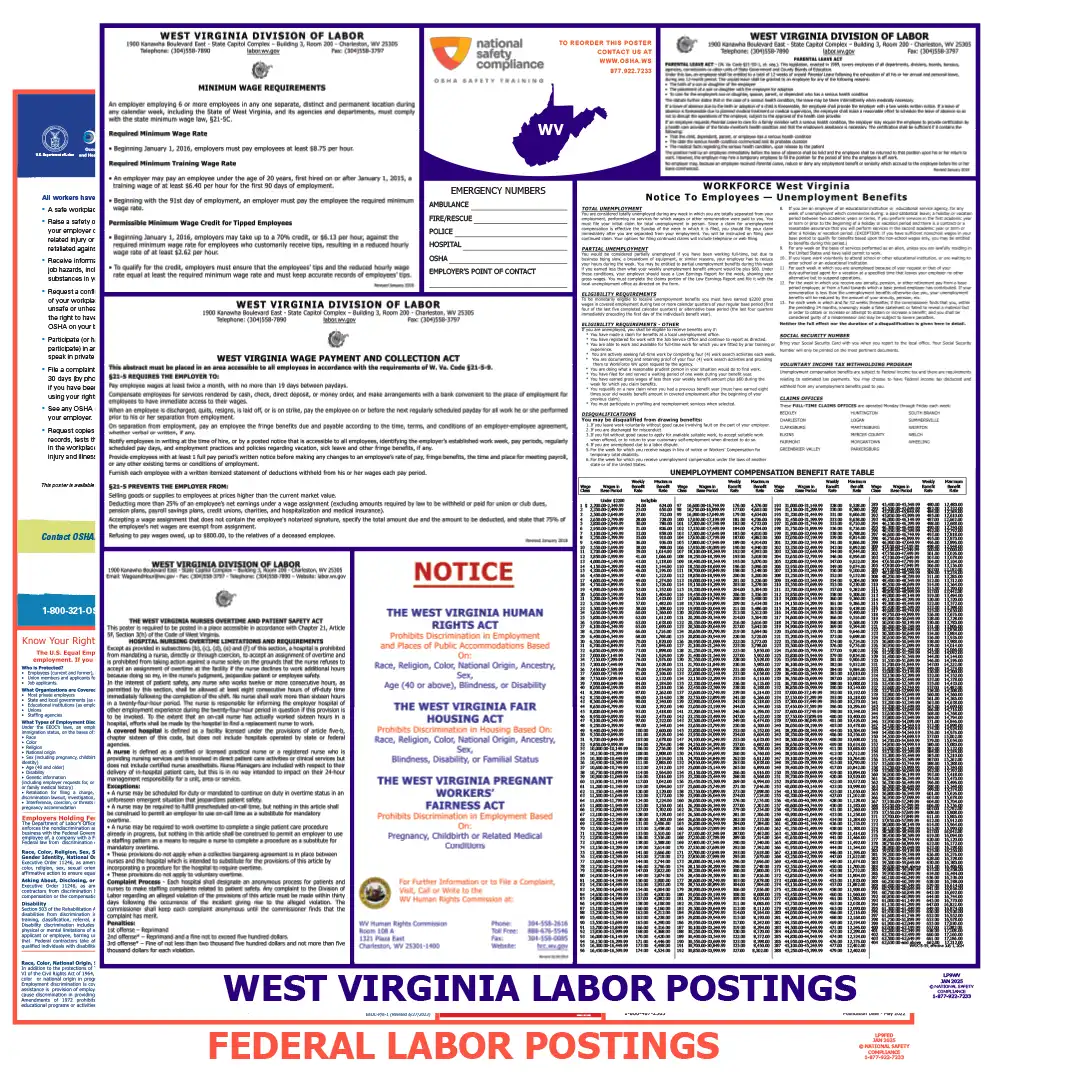 2026 West Virginia State & Federal Labor Law Posters