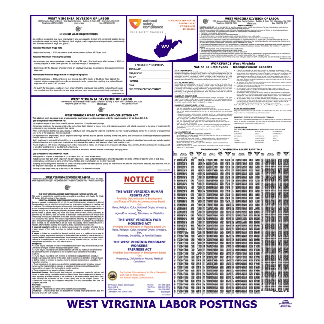 2026 West Virginia State & Federal Labor Law Posters