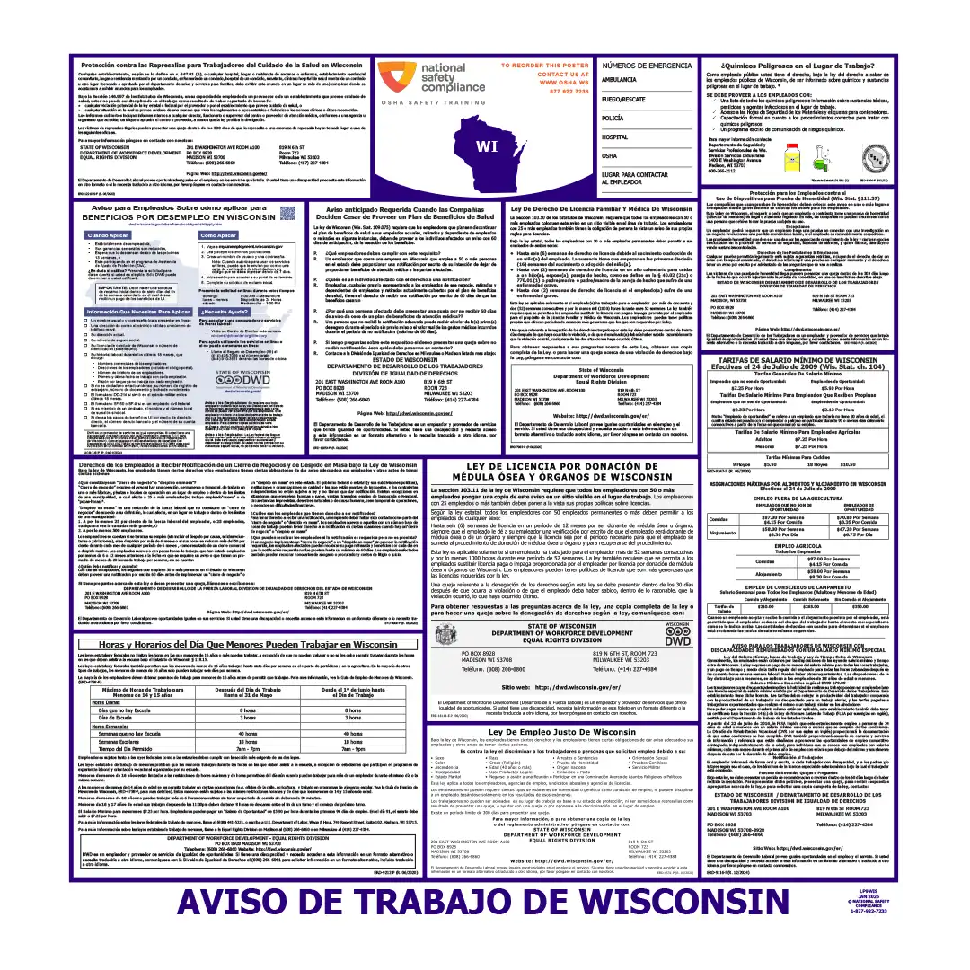 2026 Wisconsin State & Federal Labor Law Posters