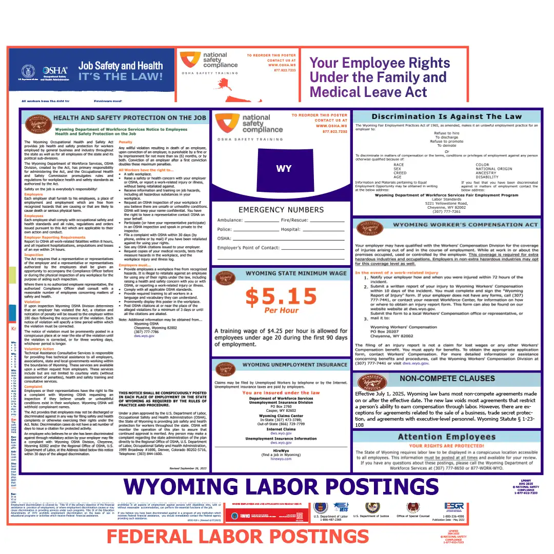 2026 Wyoming State & Federal Labor Law Posters