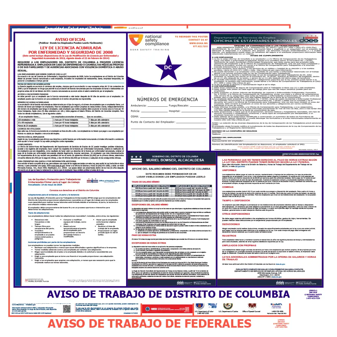 2026 District of Columbia (Washington DC) & Federal Labor Law Posters