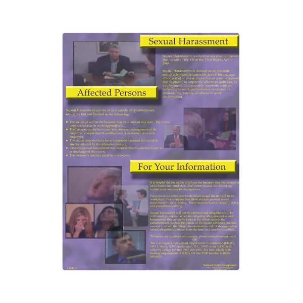 Sexual Harassment Informational Poster