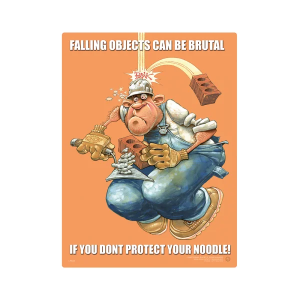 Falling Objects Can Be Brutal Safety Poster