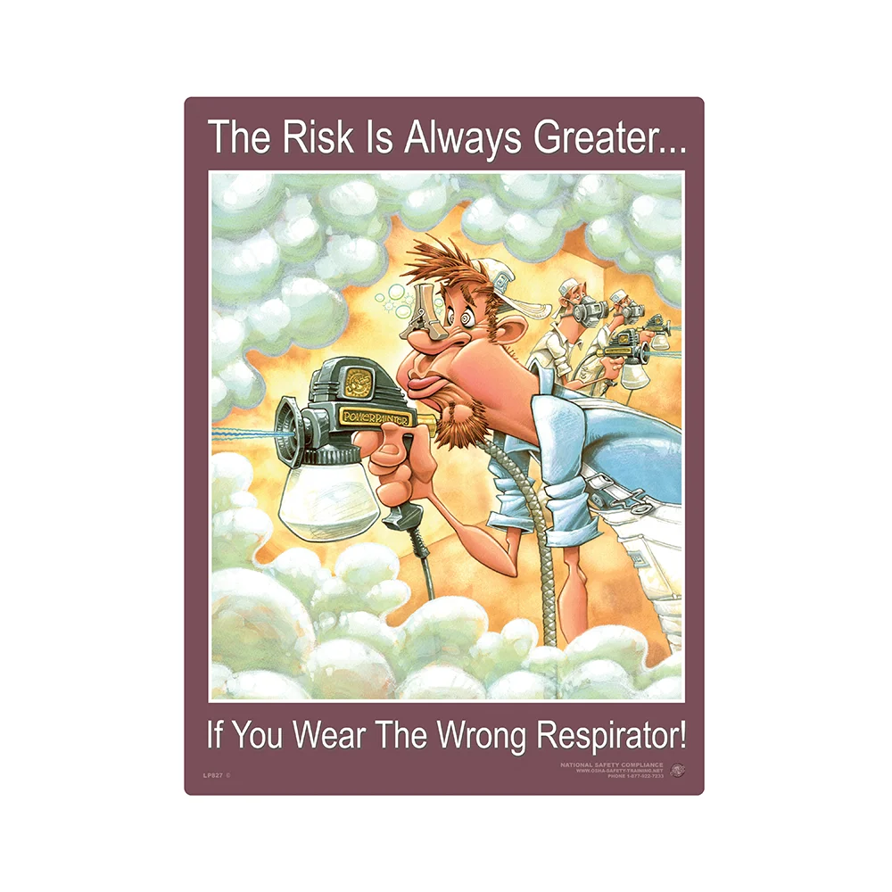 Respirator, Risk is Greater... Safety Poster