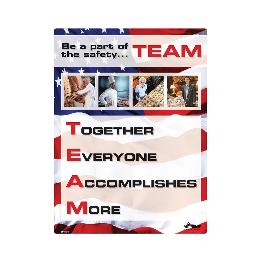 Restaurant Safety TEAM Safety Poster