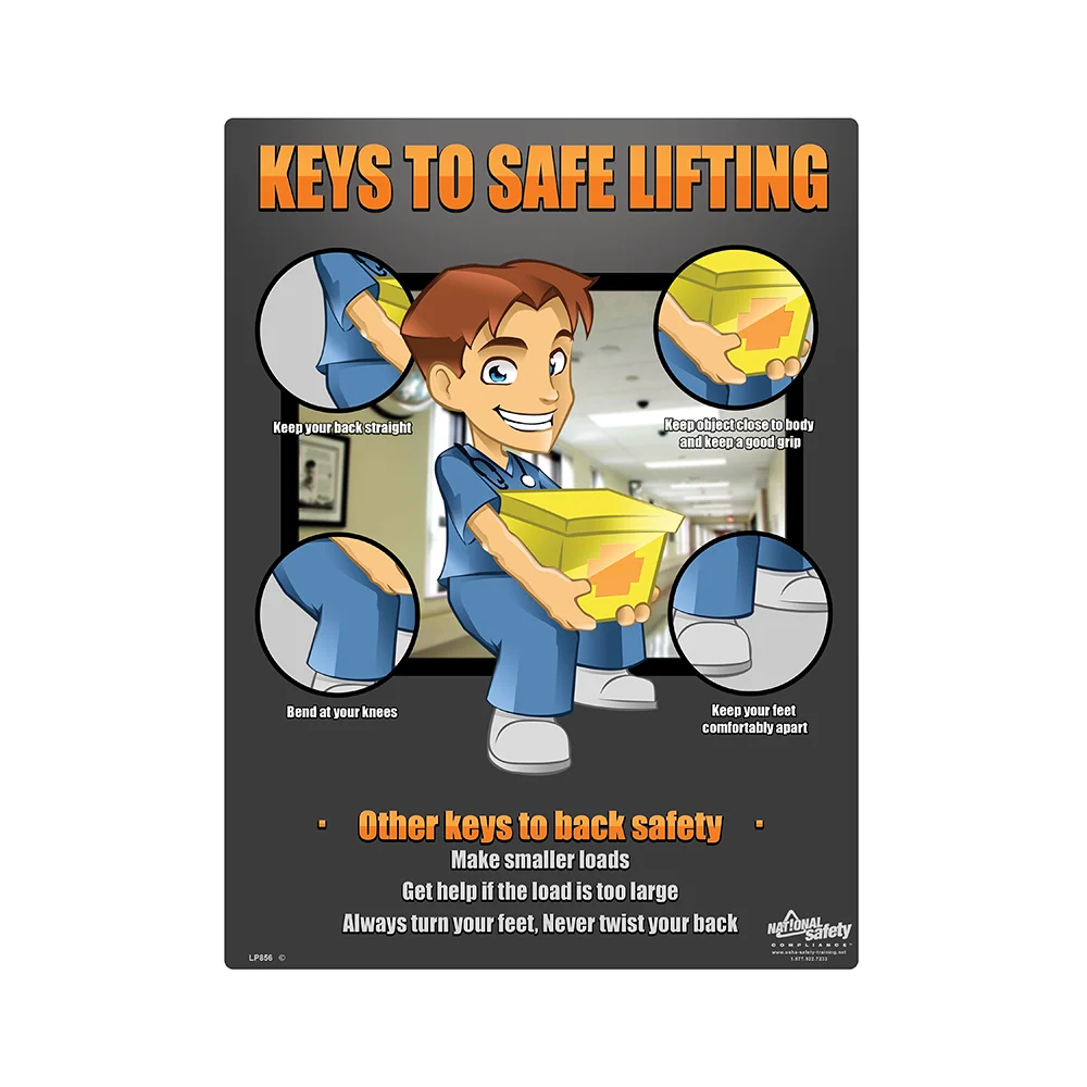 Medical Back Safety, Keys to Safe Lifting Poster