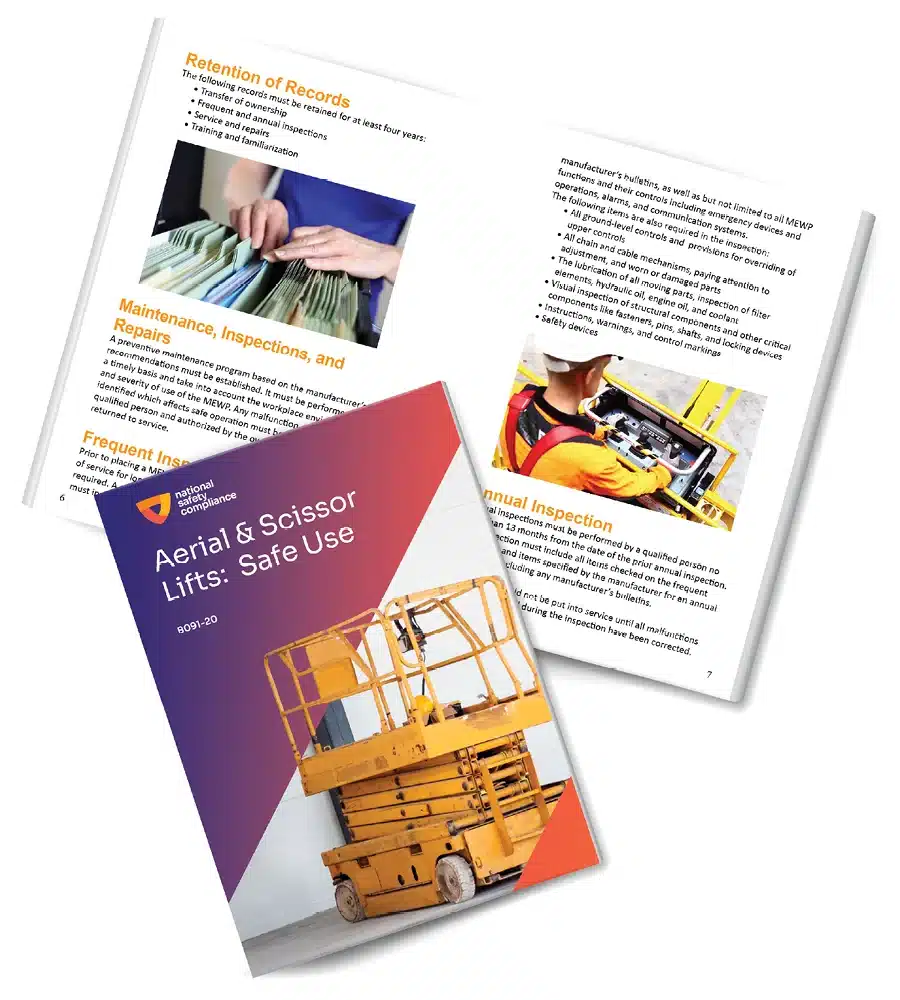 Aerial and Scissor Lifts:MEWP Safe Use Training Booklets (pkg of 10)
