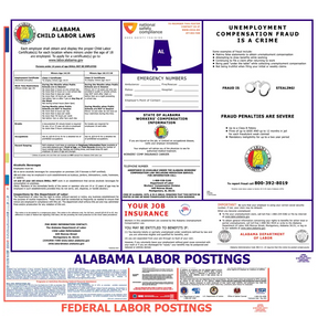 Alabama state and federal labor law posters, English