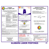 Alabama state labor law poster, 24 × 20 in