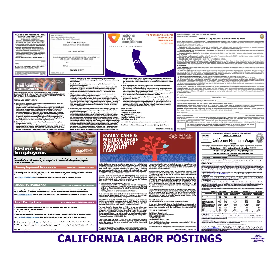 2026 California State & Federal Labor Law Posters