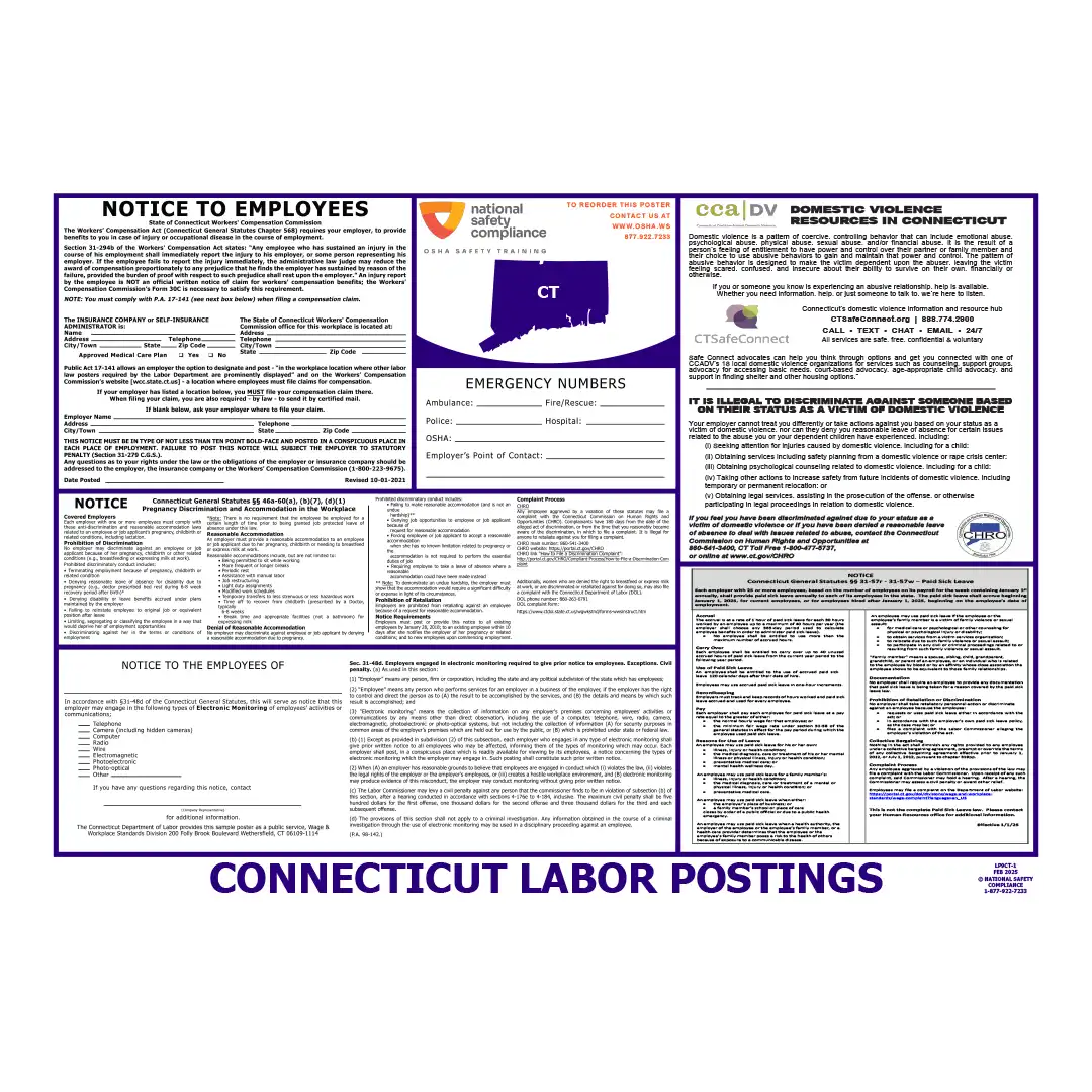 2026 Connecticut State & Federal Labor Law Posters