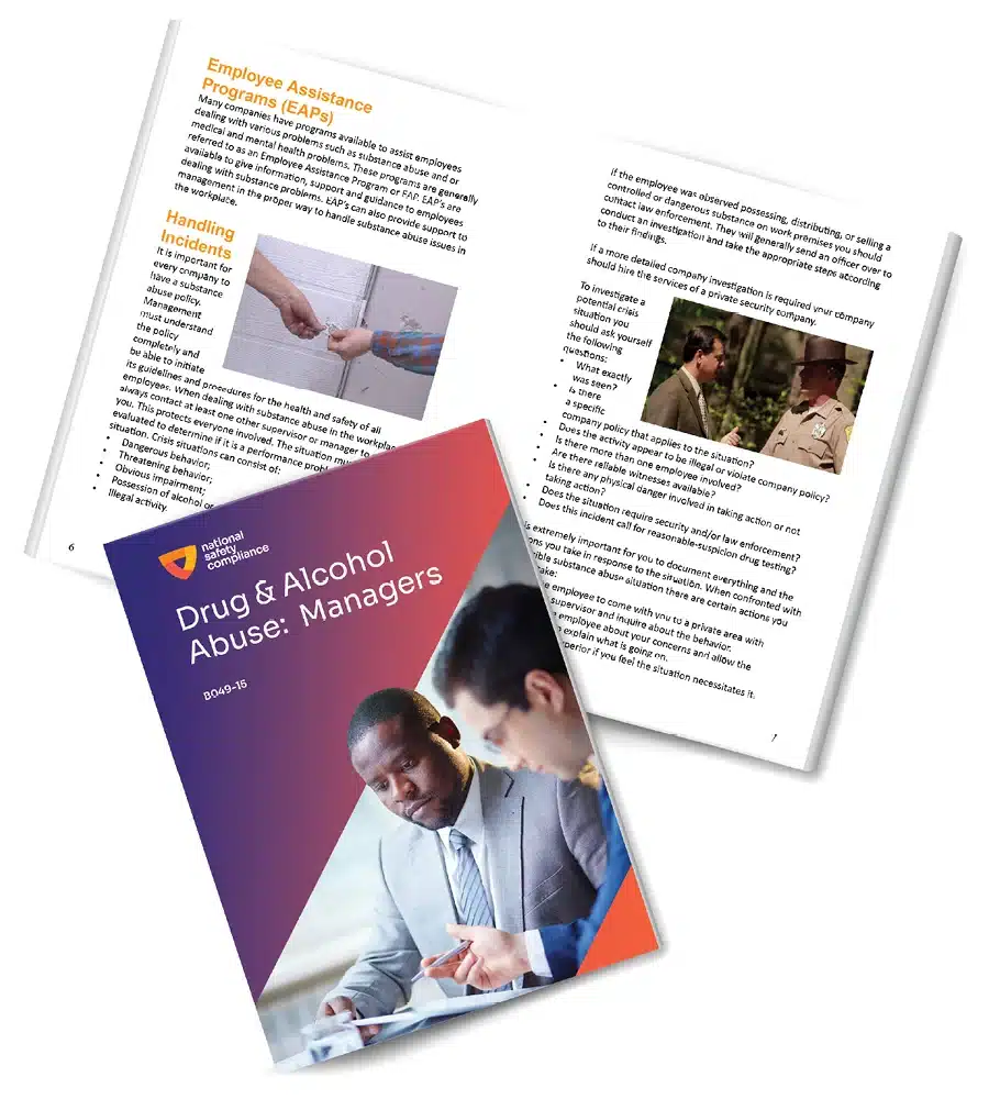 Drug & Alcohol Abuse - Managers Training Booklets (pkg of 10)