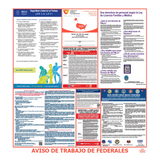 Federal labor law poster in Spanish, 24 × 26 in