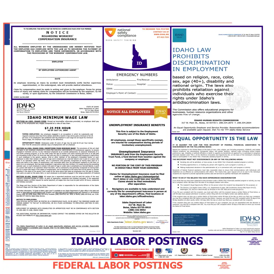 2026 Idaho State & Federal Labor Law Posters