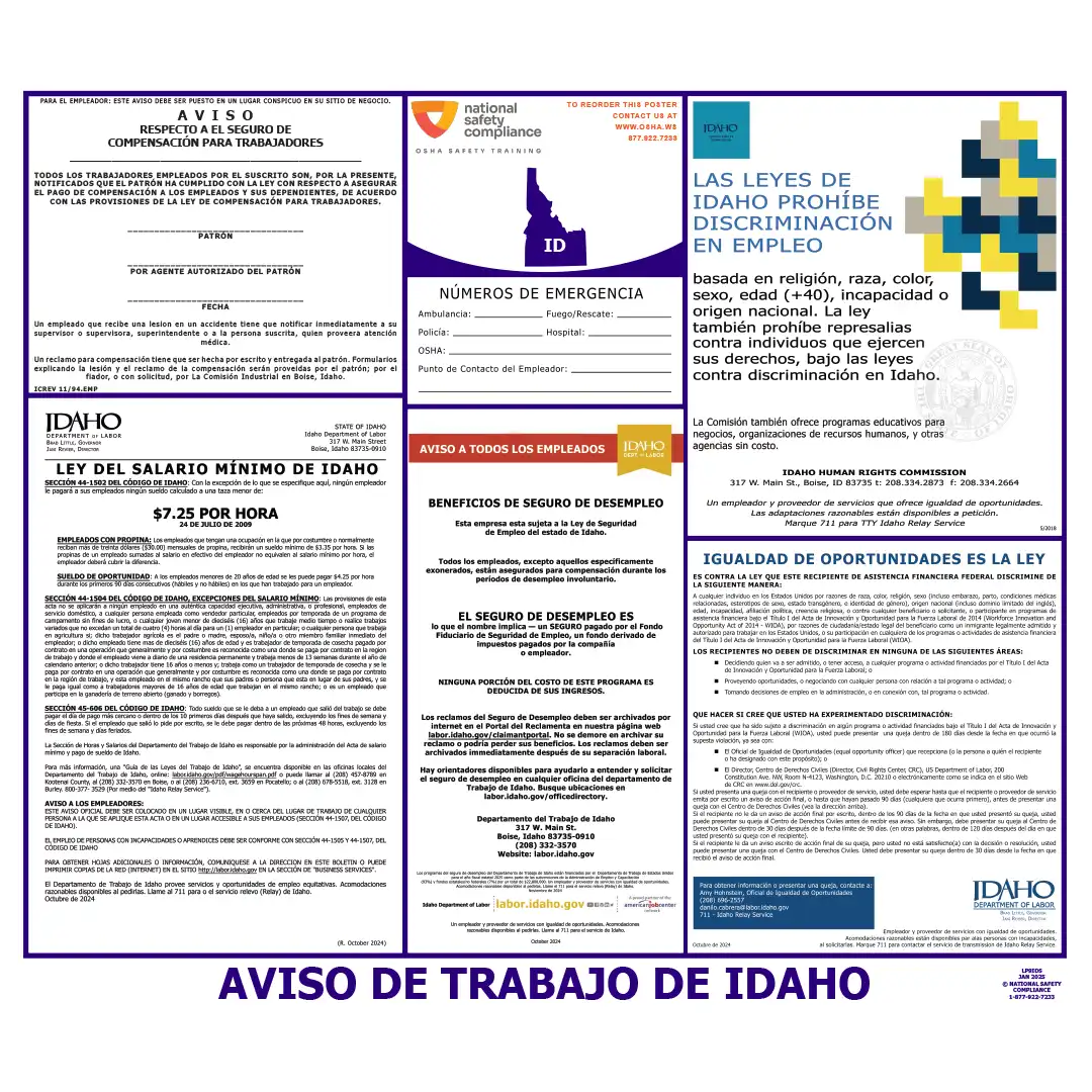 2026 Idaho State & Federal Labor Law Posters