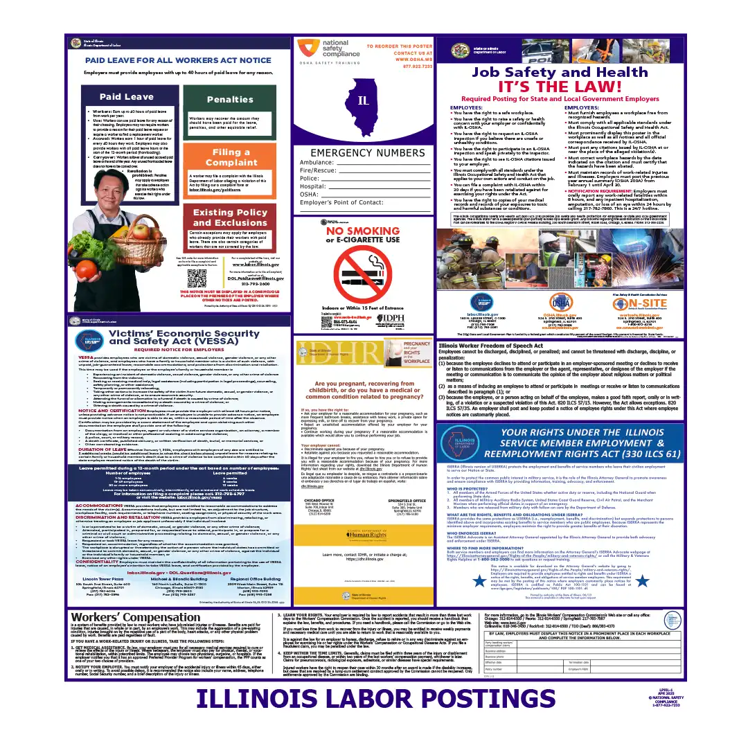 2026 Illinois State & Federal Labor Law Posters
