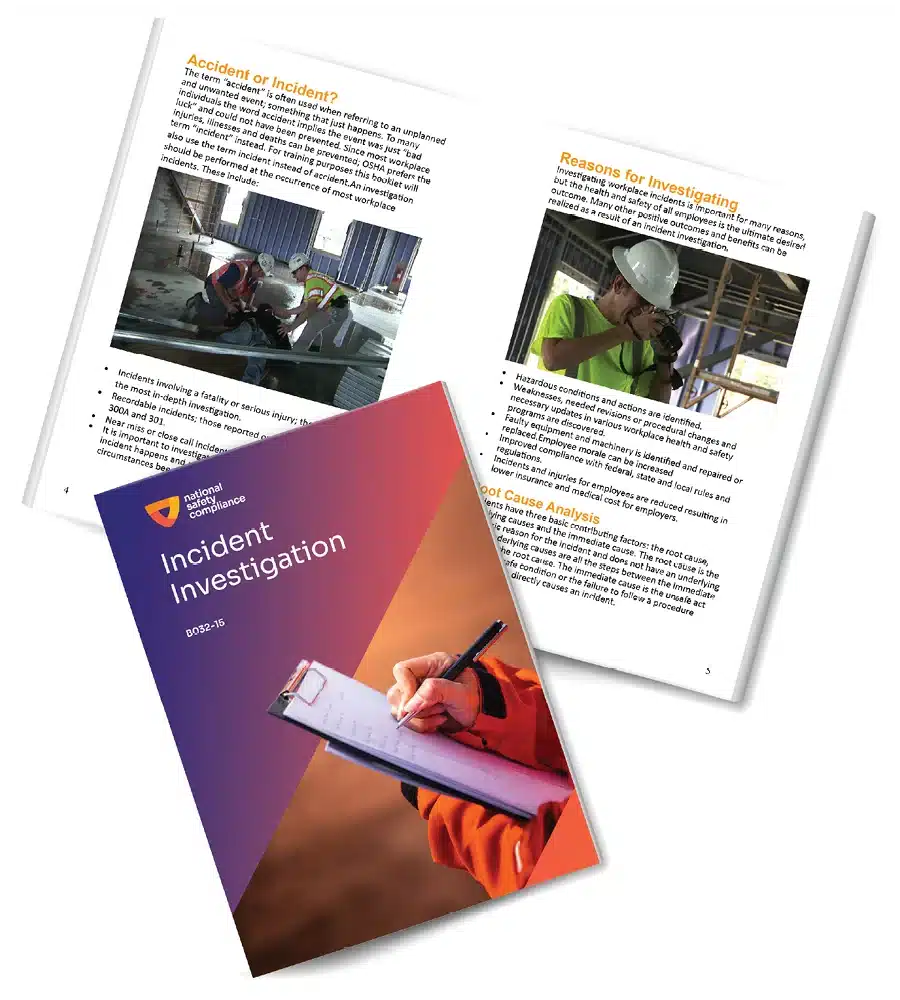 Incident Investigation Employee Training Booklets (pkg of 10)